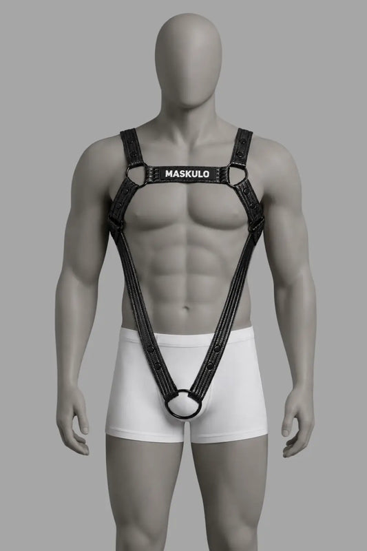 Vance Gridlock. Body Harness Of PU Leather