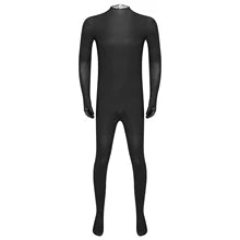 Maskulo Black Spandex Full Body Suit with Zipper (NST330)