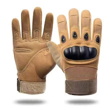 Maskulo NQ3315 Tactical Gloves in Khaki/Black, with plastic knuckles, made of Polyester/Nylon, ideal for tactical activities, riding, and daily wear.