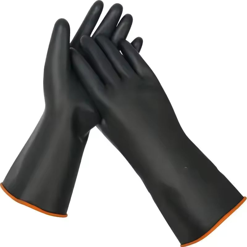 Black Latex Gloves 30 cm