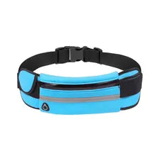 Maskulo NBG334 Neoprene Waist Bag, blue-sky and black, waterproof, for gym, travel, parties.