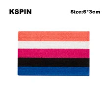 Rainbow Pride Embroidery Patch from maskulo.berlin. Cotton, embroidered iron-on applique/sticker for DIY clothes and daily wear.