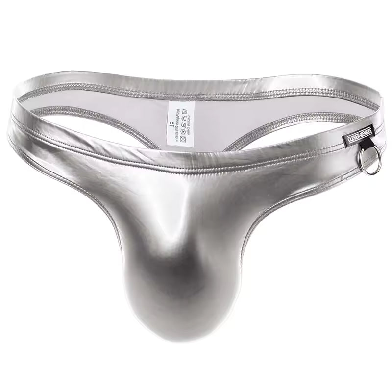 Glittering Thongs. Silver