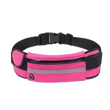 Maskulo NBG335 Neoprene Waist Bag in pink/black, waterproof, made from Nylon, Polyester, Polyurethane, ideal for gym, travel, parties, and daily use.