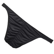 Maskulo NBR312 Black Silky Mini Briefs for men, elegant and sexy, made from polyester/spandex, ideal for daily wear or bedroom games.