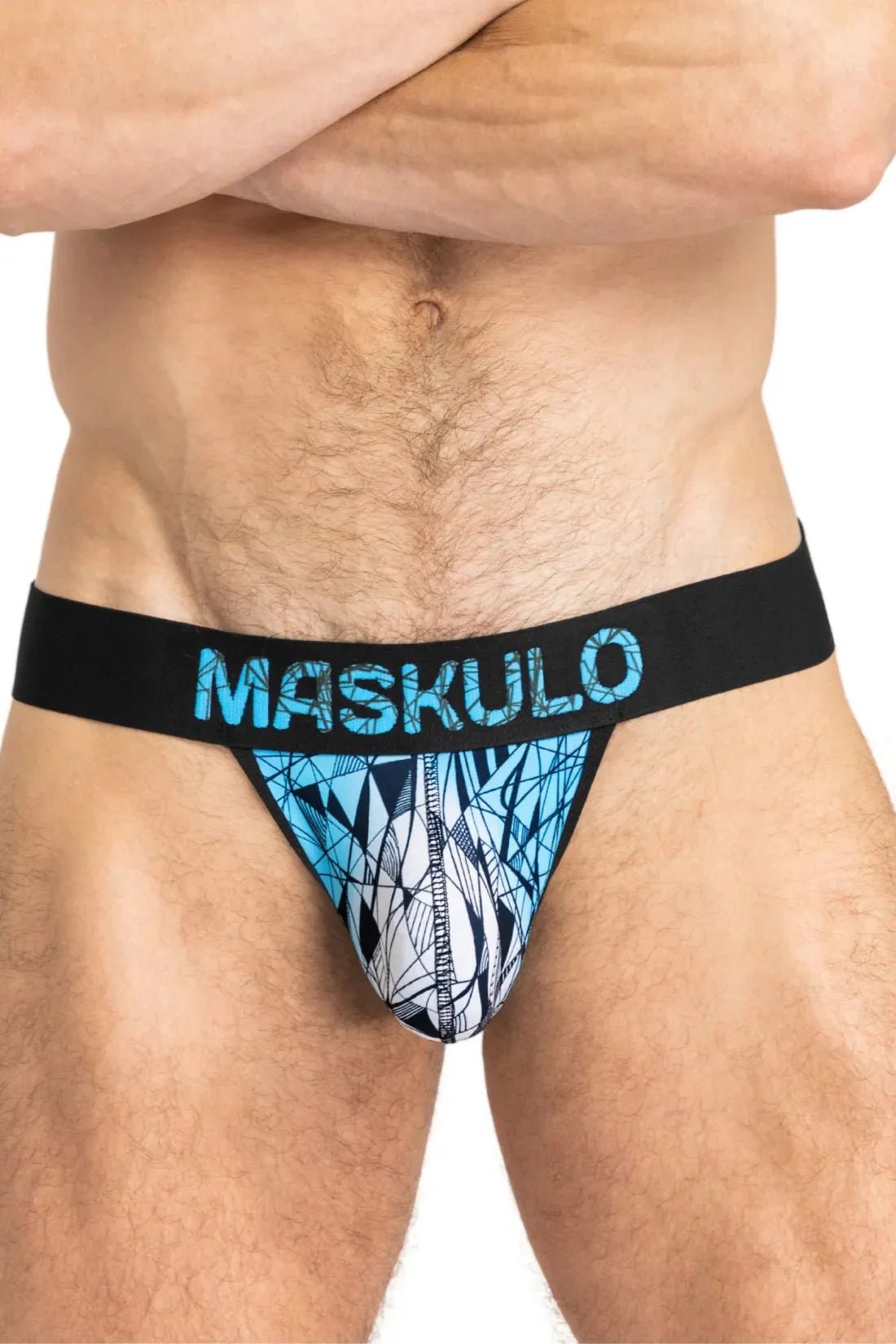 ARMOR Jock with ART - X effect. Black and Blue - MJS156 - Y2 - www.maskulo.berlin - Local store