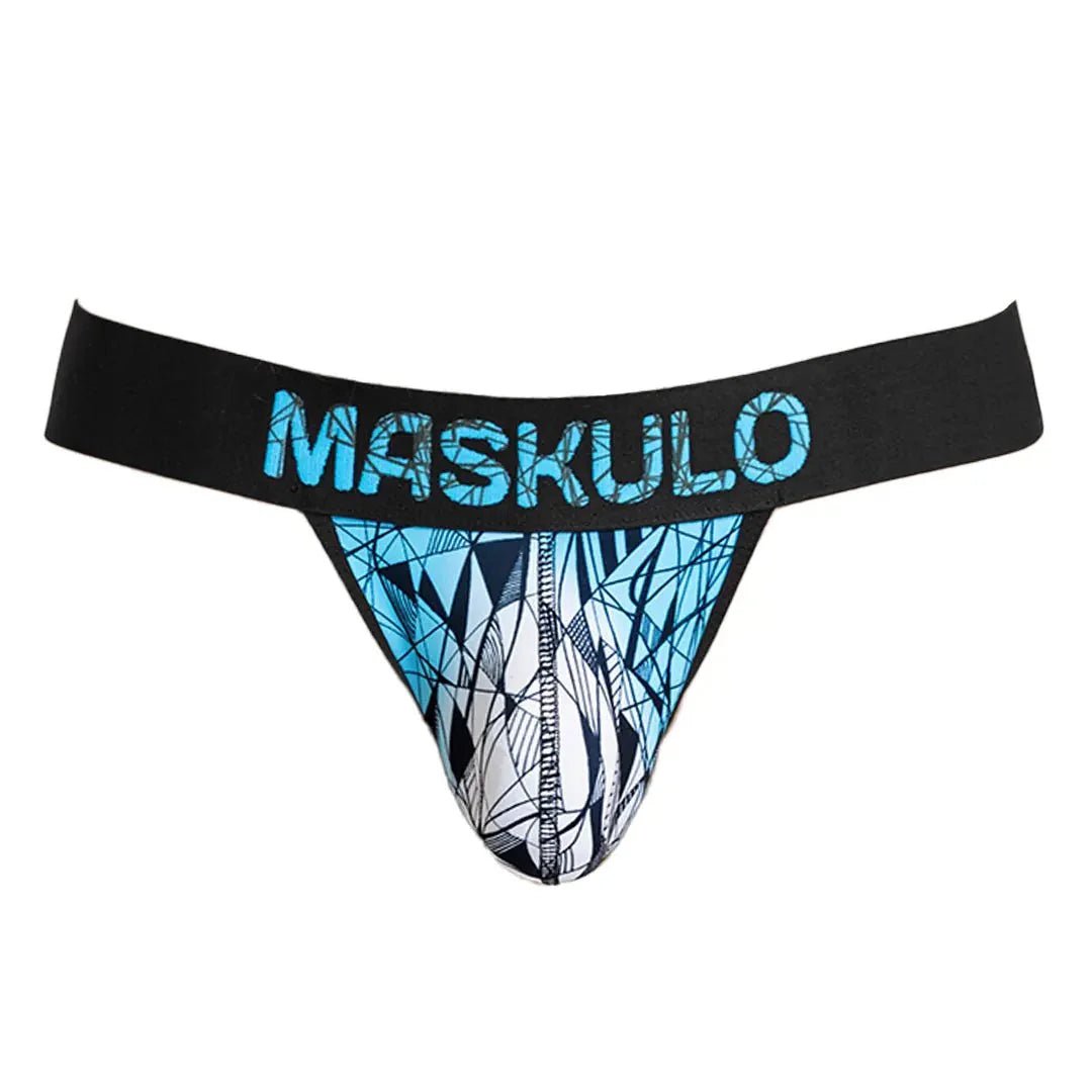ARMOR Jock with ART - X effect. Black and Blue - MJS156 - Y2 - www.maskulo.berlin - Local store