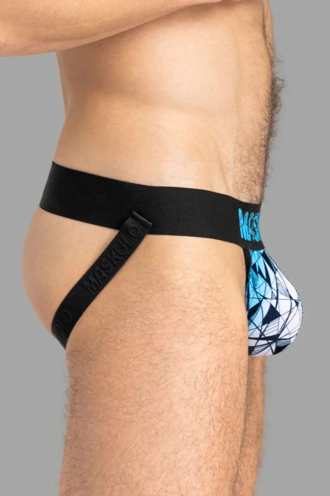 ARMOR Jock with ART - X effect. Black and Blue - MJS156 - Y2 - www.maskulo.berlin - Local store