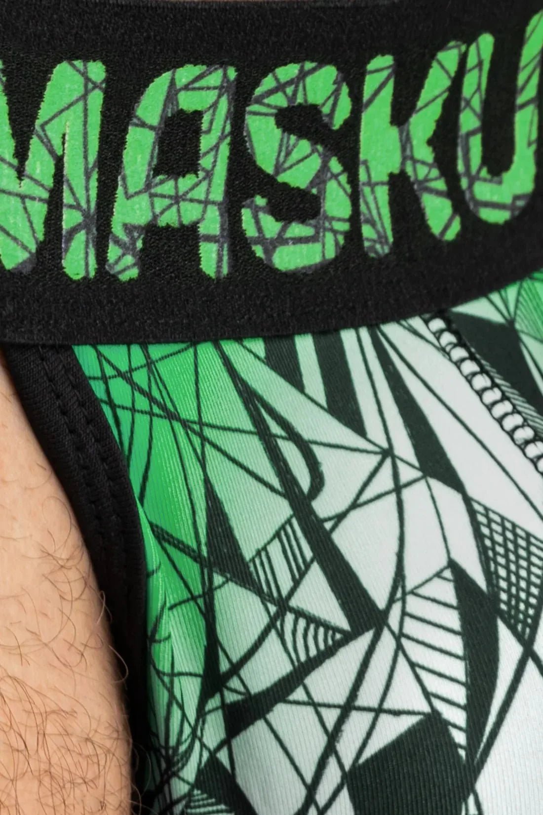 ARMOR Jock with ART - X effect. Black and Green - MJS157 - Y2 - www.maskulo.berlin - Local store