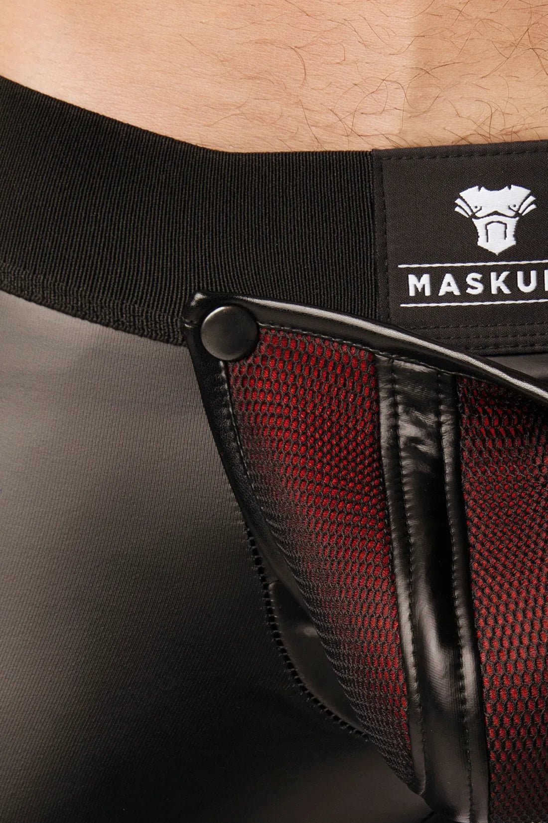 Armored. Color - Under. Men's Leggings. Zipped Rear. Red - MLG101 - Y1 - www.maskulo.berlin - Local store