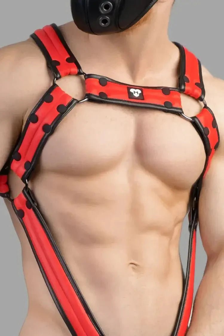 Armored Next. Body Harness. Red and Black - MHR108 - Y5 - www.maskulo.berlin - Local store
