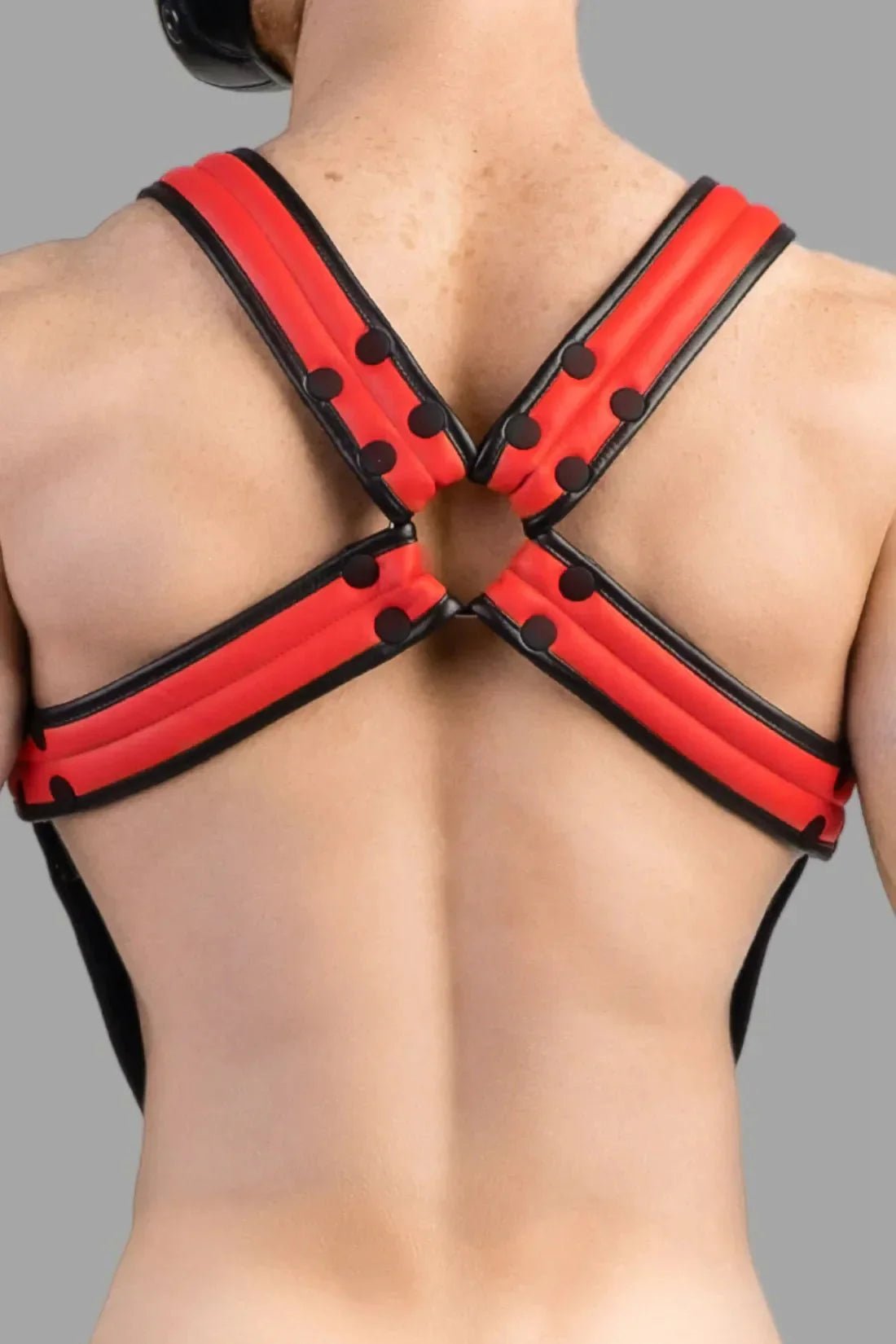 Armored Next. Body Harness. Red and Black - MHR108 - Y5 - www.maskulo.berlin - Local store