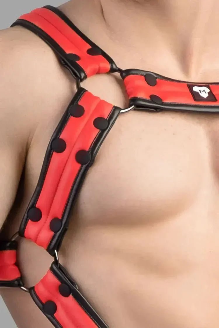 Armored Next. Body Harness. Red and Black - MHR108 - Y5 - www.maskulo.berlin - Local store