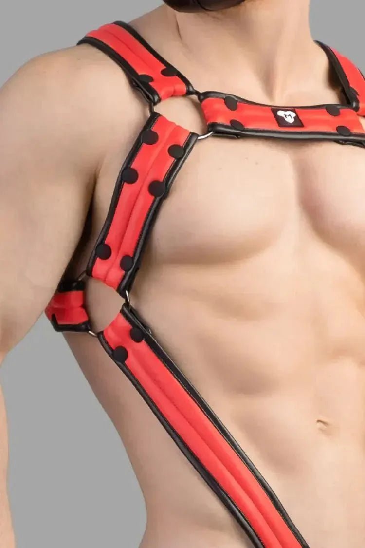 Armored Next. Body Harness. Red and Black - MHR108 - Y5 - www.maskulo.berlin - Local store