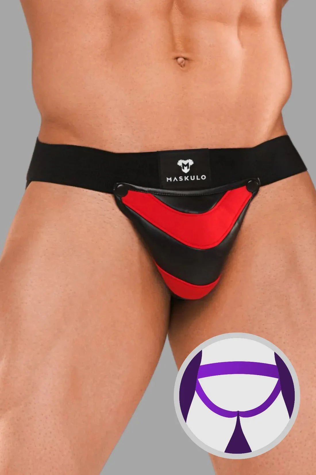 Armored Next. Men's Jock. Black and Red - MJS126 - Y4 - www.maskulo.berlin - Local store
