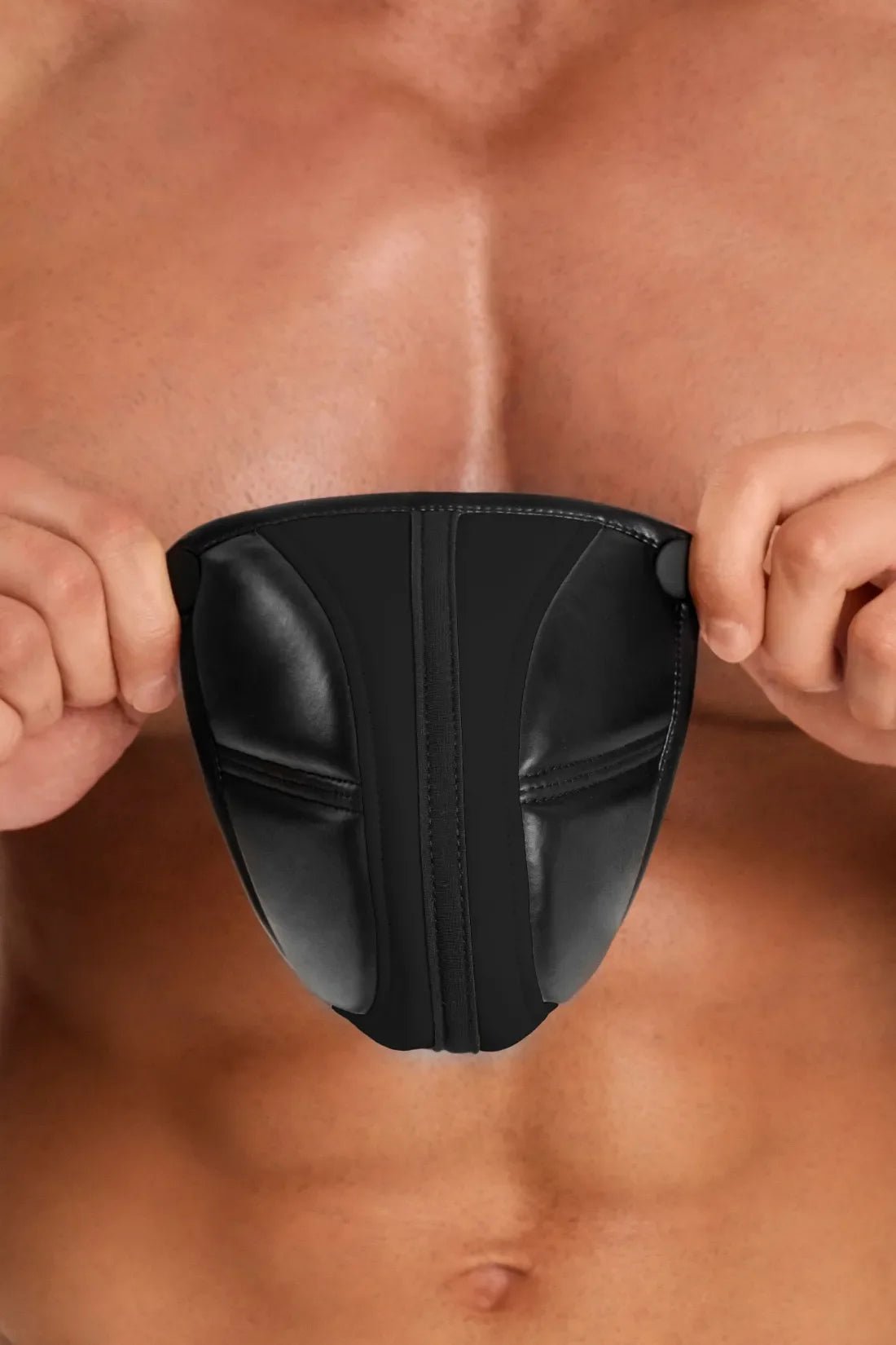 Basic Shorts with Pads. Zippered rear. Black - MSH115 - Y2 - www.maskulo.berlin - Local store