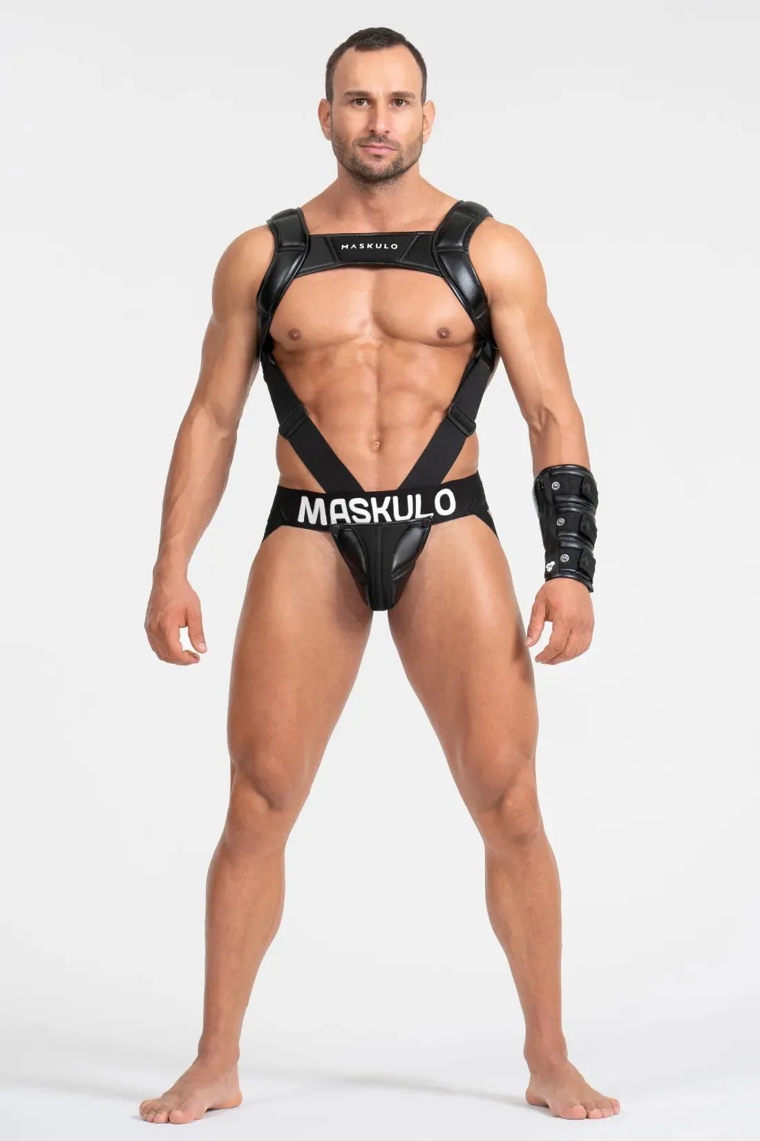Body Harness with Push - up Effect. Black - MHR121 - Y5 - www.maskulo.berlin - Local store