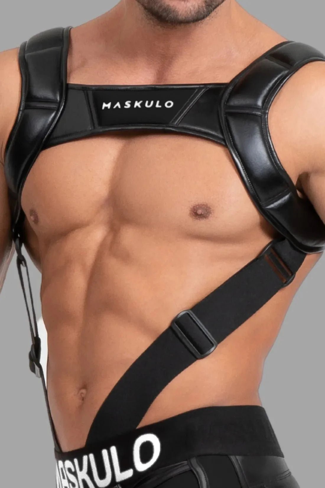 Body Harness with Push - up Effect. Black - MHR121 - Y5 - www.maskulo.berlin - Local store