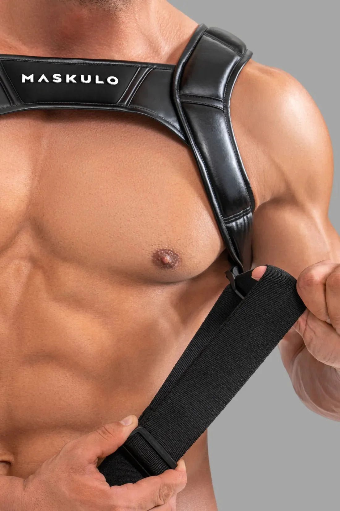 Body Harness with Push - up Effect. Black - MHR121 - Y5 - www.maskulo.berlin - Local store