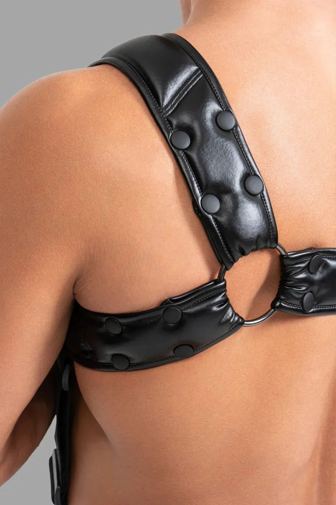 Body Harness with Push - up Effect. XXL size. Black and White - MHR120 - Y5 - www.maskulo.berlin - Local store