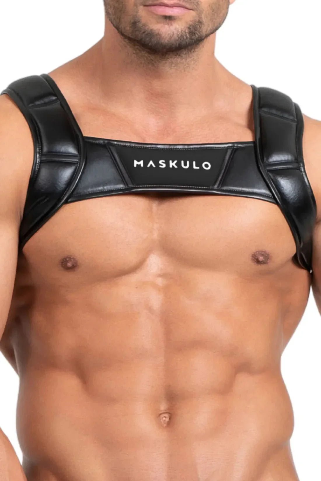 Bulldog Harness with 3D Logo. Black - MHR118 - Y5 - www.maskulo.berlin - Local store