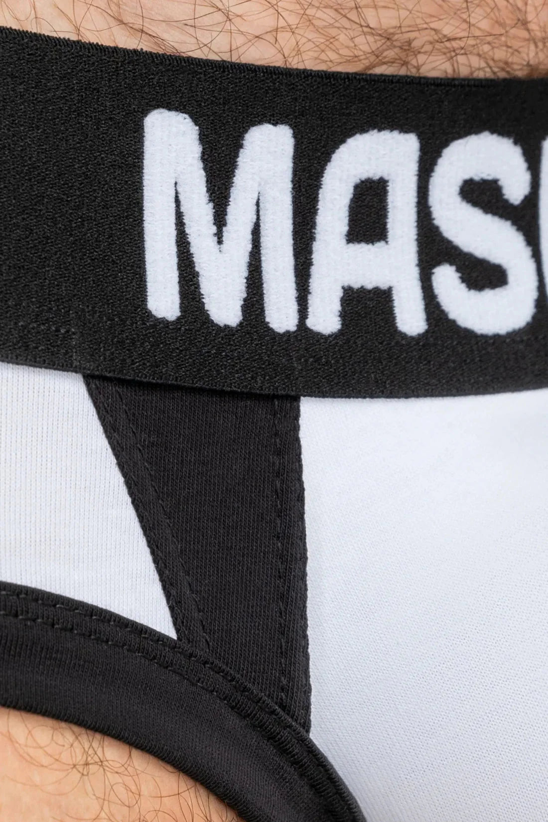 CAPTAIN - A Briefs with O - Inside - POUCH. White and Black - MBR140 - Y3 - www.maskulo.berlin - Local store