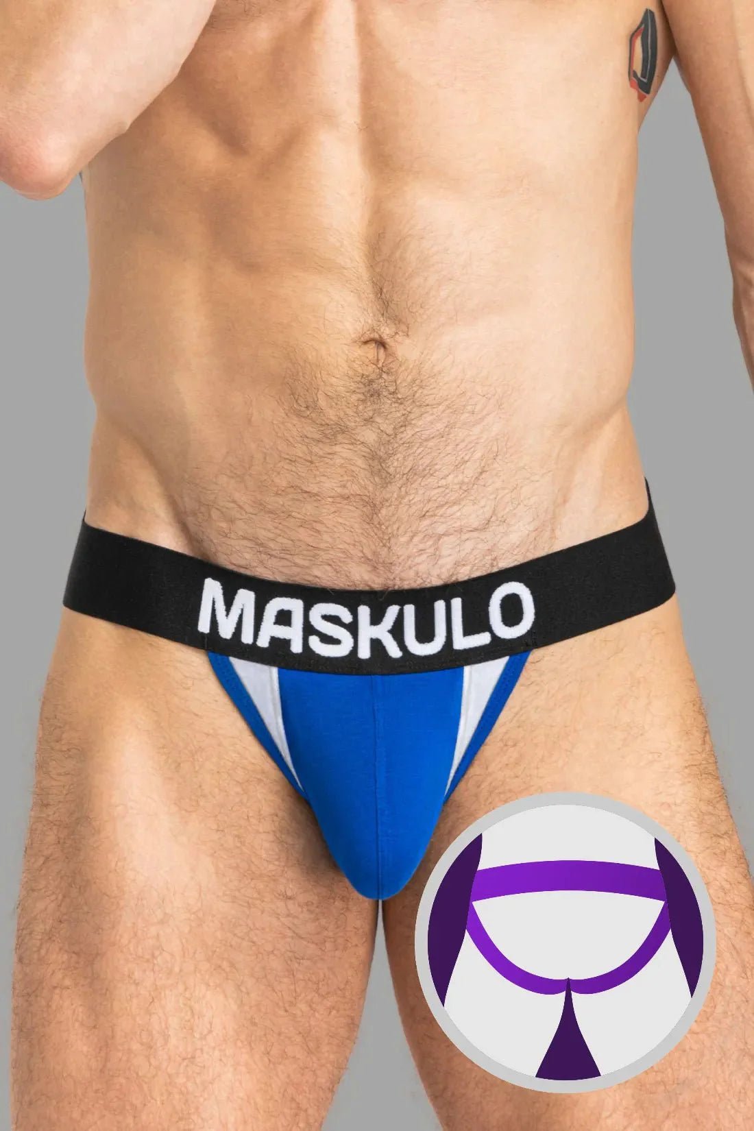 Captain - A Jock O - INSIDE - POUCH. Blue and Black - MJS155 - Y2 - www.maskulo.berlin - Local store