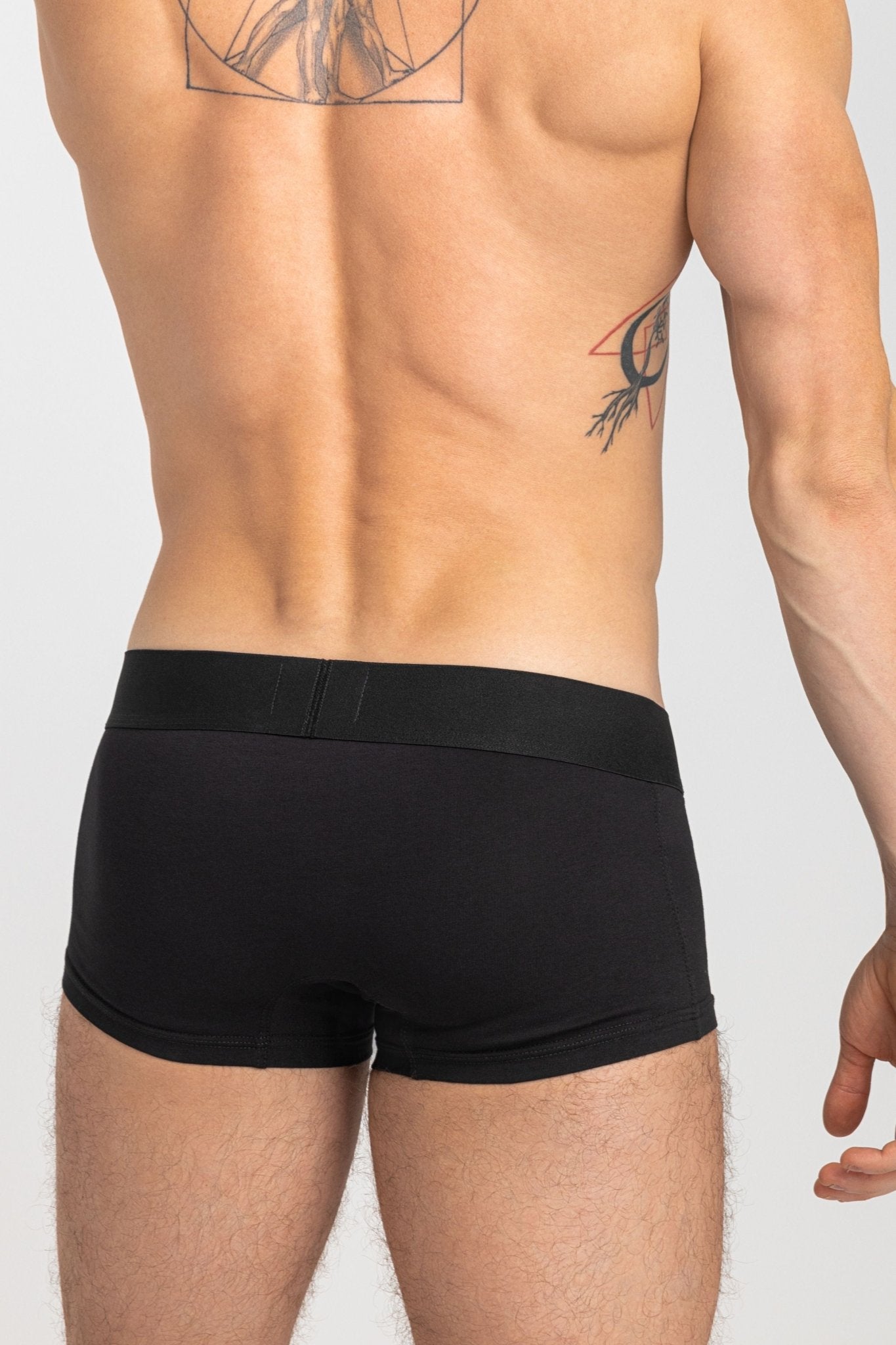 CAPTAIN - A Trunk Shorts with O - Inside - POUCH. Black+White - MTR112 - Y2 - www.maskulo.berlin - Local store
