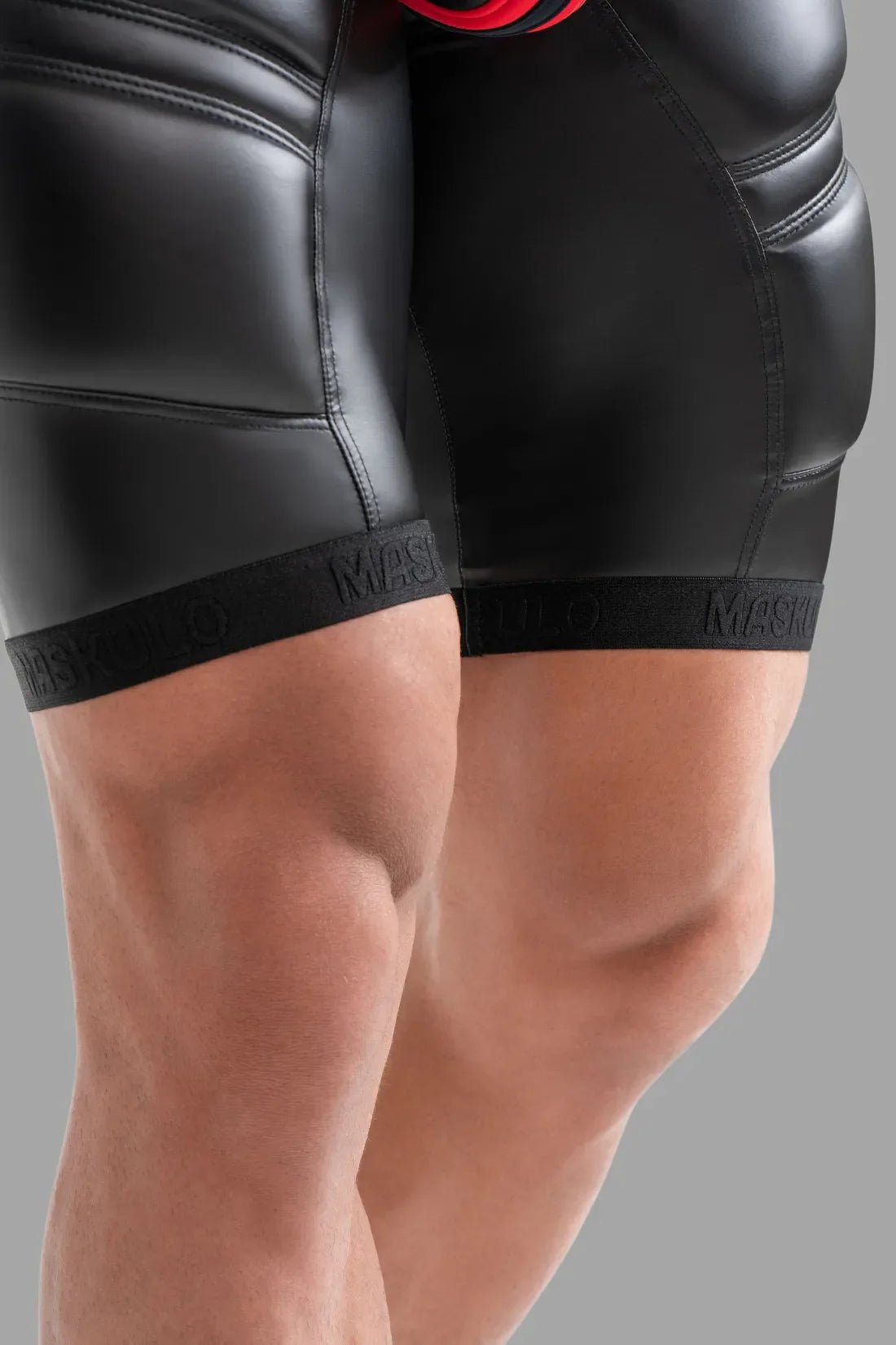 Cycling Shorts 'Big Bulge'. Black+Red - MSH110 - Y1 - www.maskulo.berlin - Local store