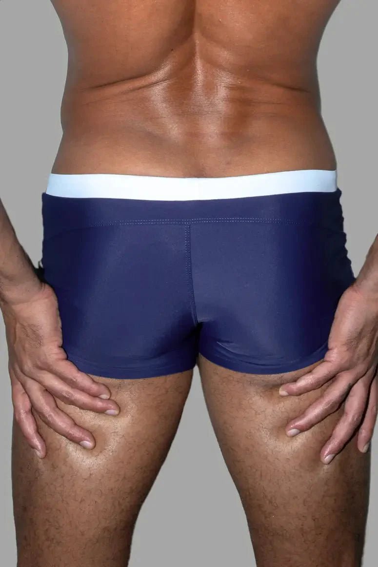 Evan Chase. Club Shorts with Pocket. Blue + White - MSH258 - Y2 - www.maskulo.berlin - Local store