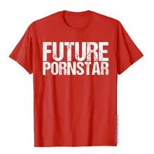 Future Pornstar Print T-Shirt. Red + White - NTS321-Y1 1 - www.maskulo.berlin Local City Store