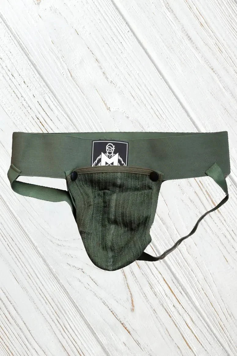 Gary Cyclone. Jockstrap with Removable Pouch. Army Green - MJS200 - Y1 - www.maskulo.berlin - Local store