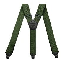 Heavy-Duty Y-Back Suspenders. Green Army - NQ2313-YX 1 - www.maskulo.berlin Local City Store
