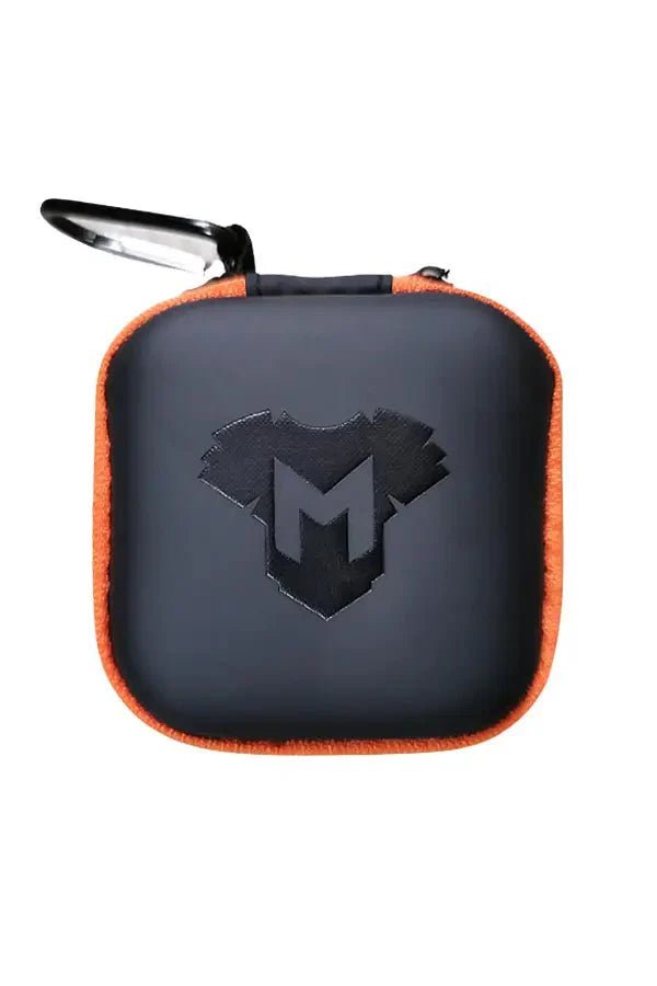 Jax Wanderlust. Mini Zip - Case with Carabiner. Black + Orange - MCS104 - YX - www.maskulo.berlin - Local store