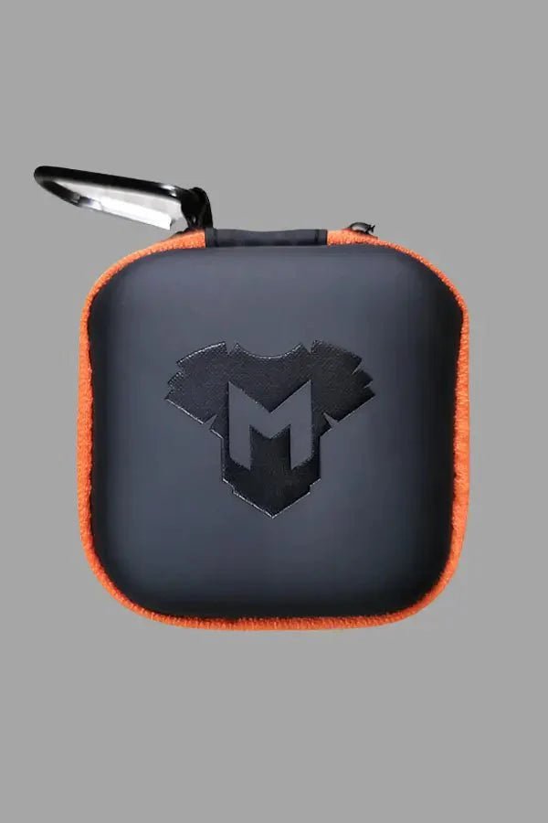 Jax Wanderlust. Mini Zip - Case with Carabiner. Black + Orange - MCS104 - YX - www.maskulo.berlin - Local store