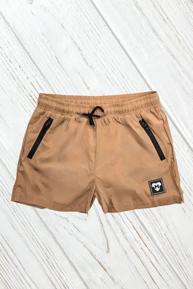 Jedd Synther Soft Shorts with Zip Pockets. Khaki - MSH269 - Y1 - www.maskulo.berlin - Local store