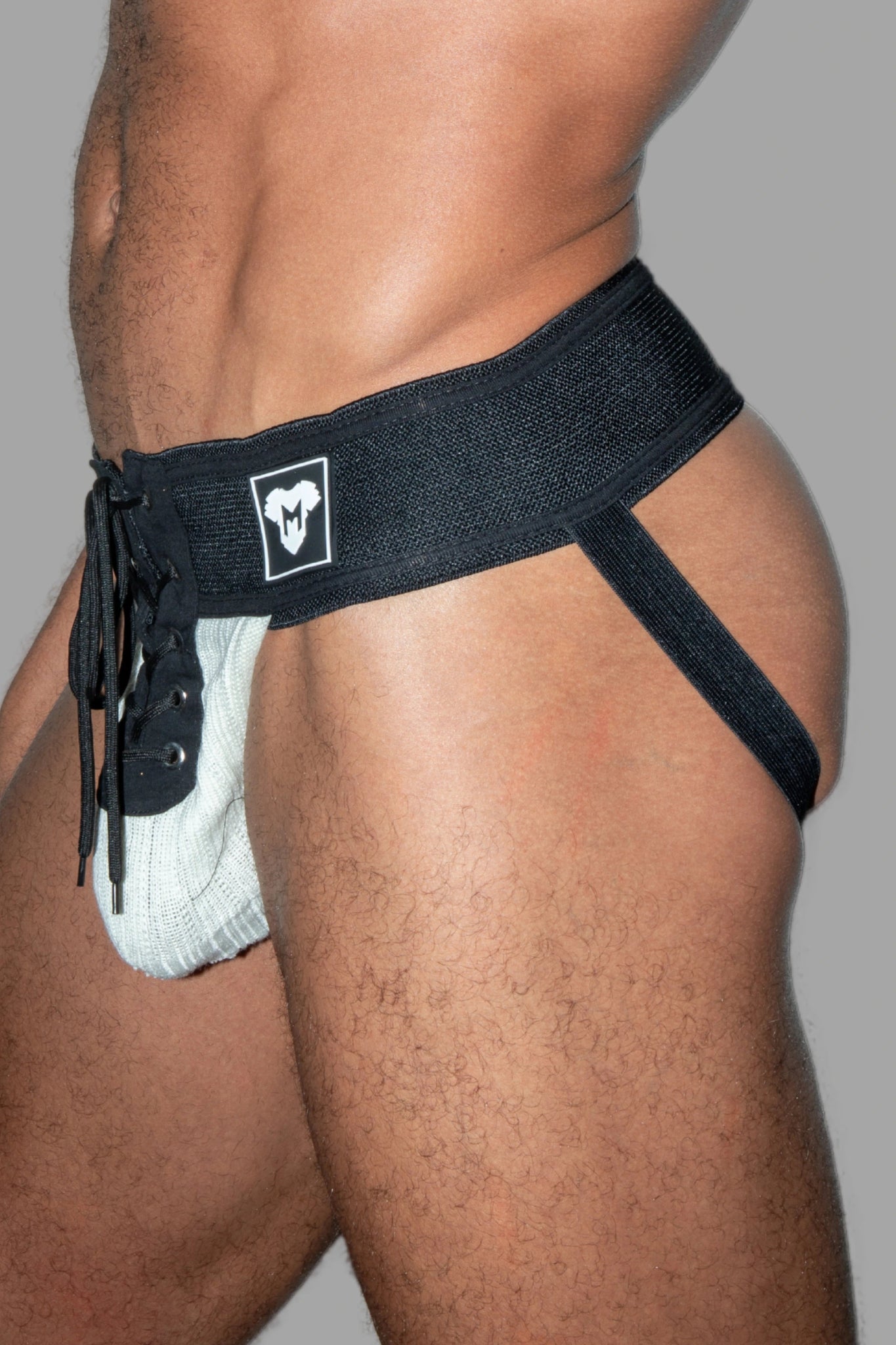 Jett Gridd - Iron, American football jockstrap. Black + White - MJS187 - Y4 - www.maskulo.berlin - Local store
