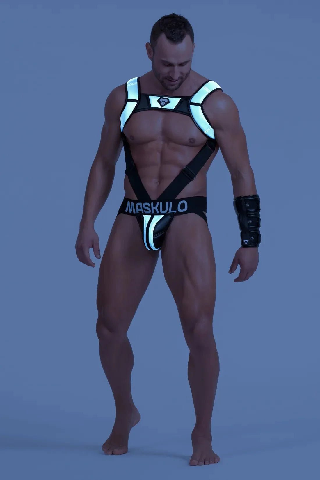 Jock 'Big Bulge'. Black and Grey Reflective Light - MJS147 - Y4 - www.maskulo.berlin - Local store