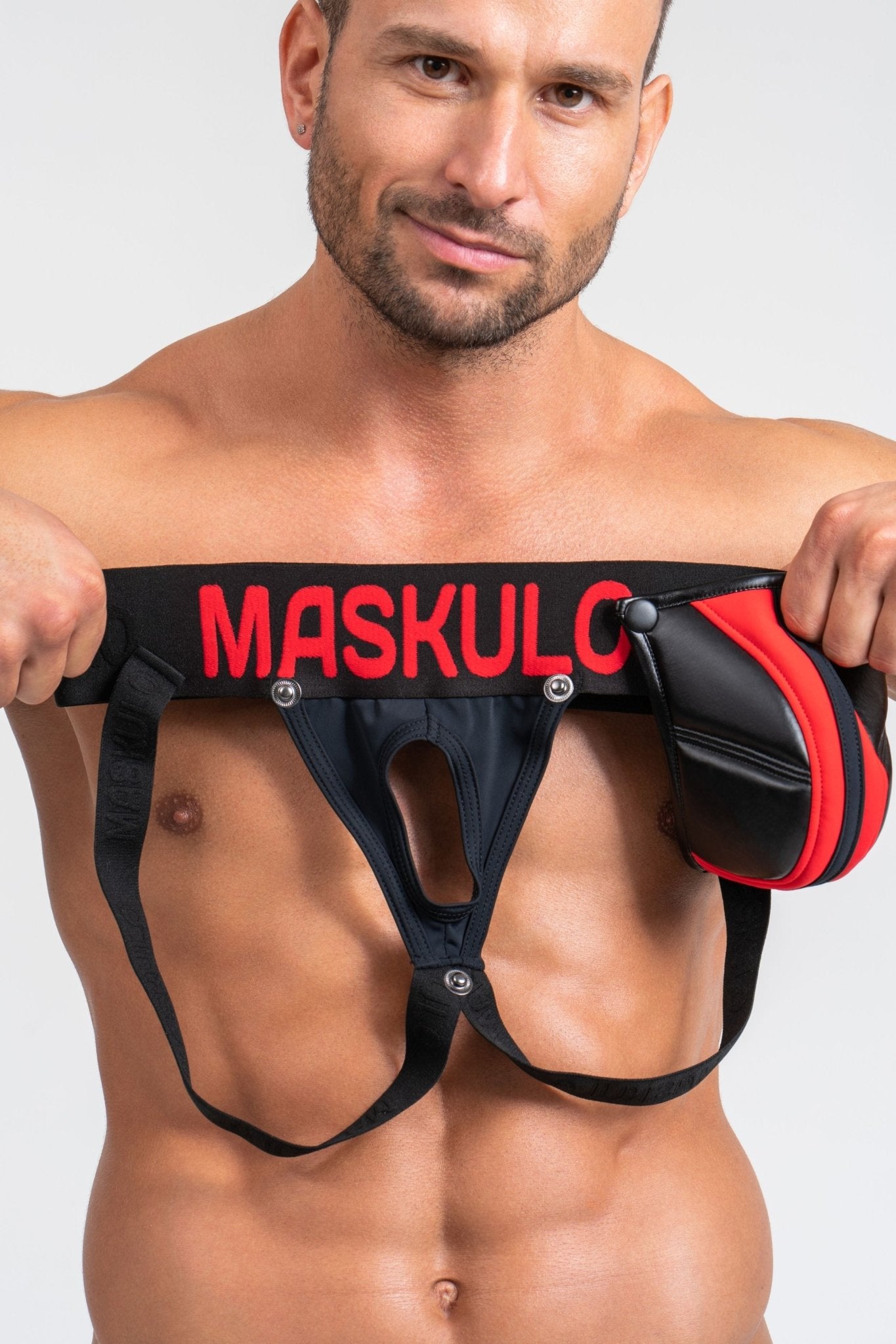 Jock 'Big Bulge'. Black+Red - MJS143 - Y1 - www.maskulo.berlin - Local store