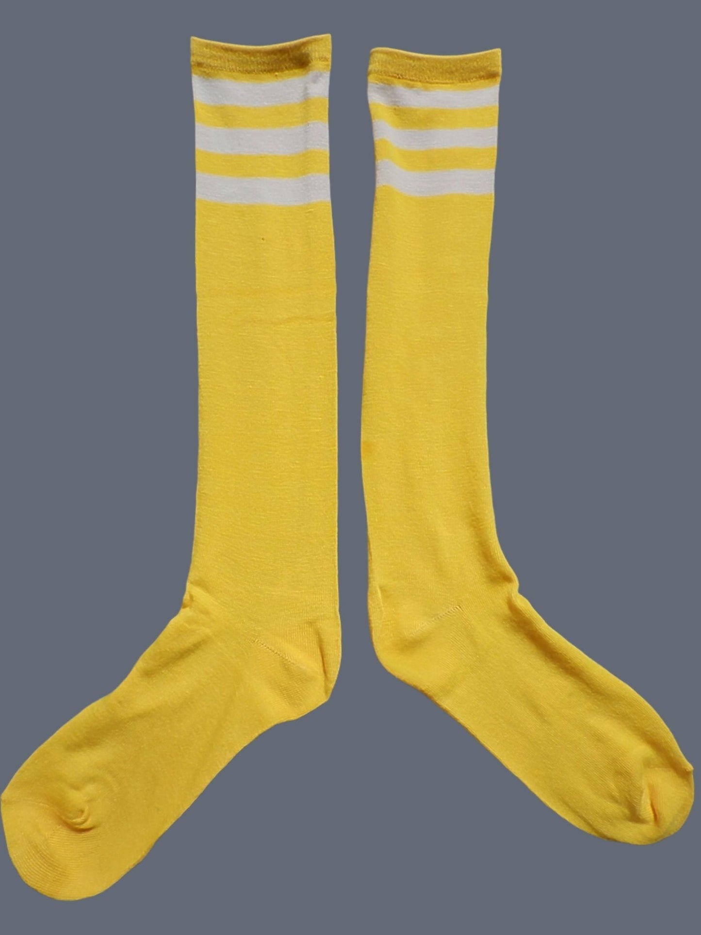 Long Socks. Yellow + White Stripes - MSC120 - YX - www.maskulo.berlin - Local store