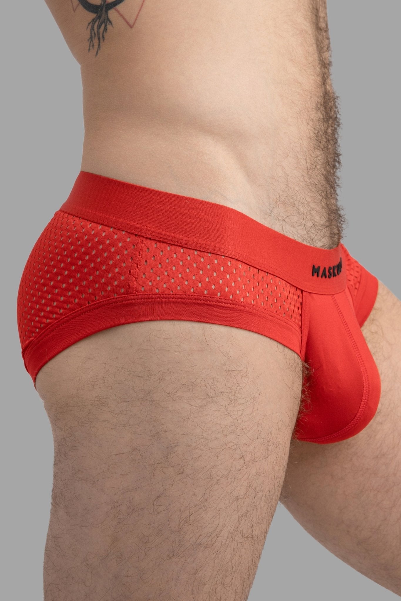 Mesh Briefs with Microfiber. Red - MBR101 - Y2 - www.maskulo.berlin - Local store