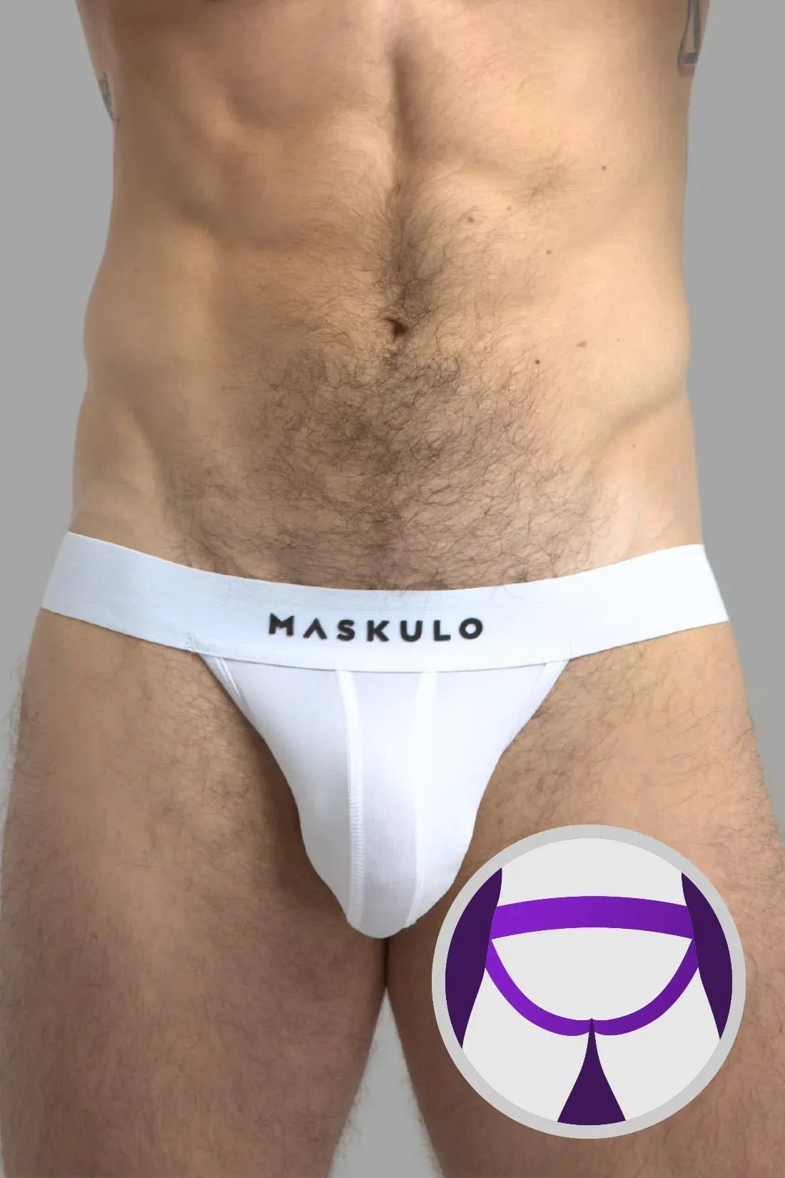 Microfiber Jock. White - MJS107 - Y4 - www.maskulo.berlin - Local store