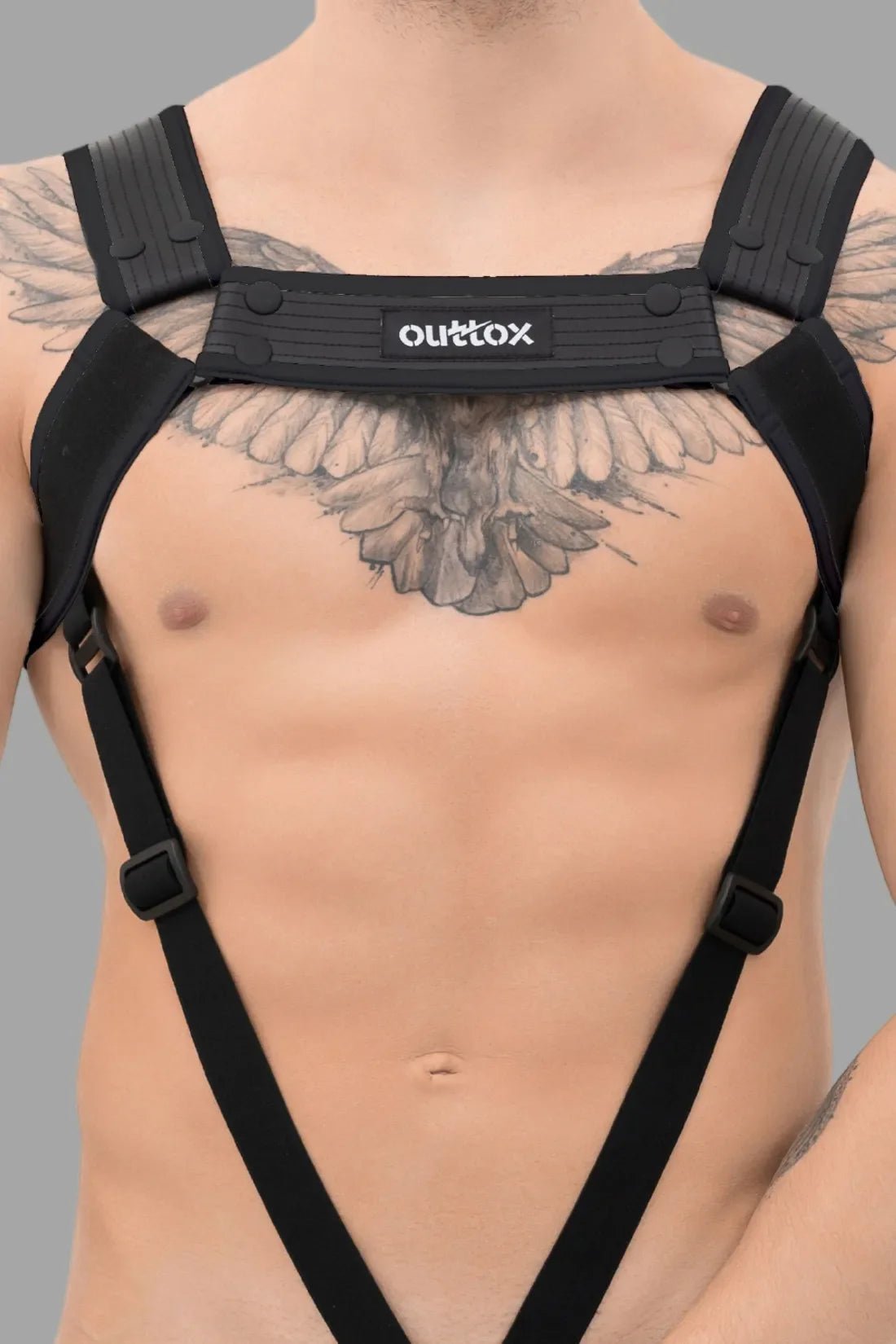 Outtox. Body Harness with Snaps. Black - XHR118 - Y5 - www.maskulo.berlin - Local store