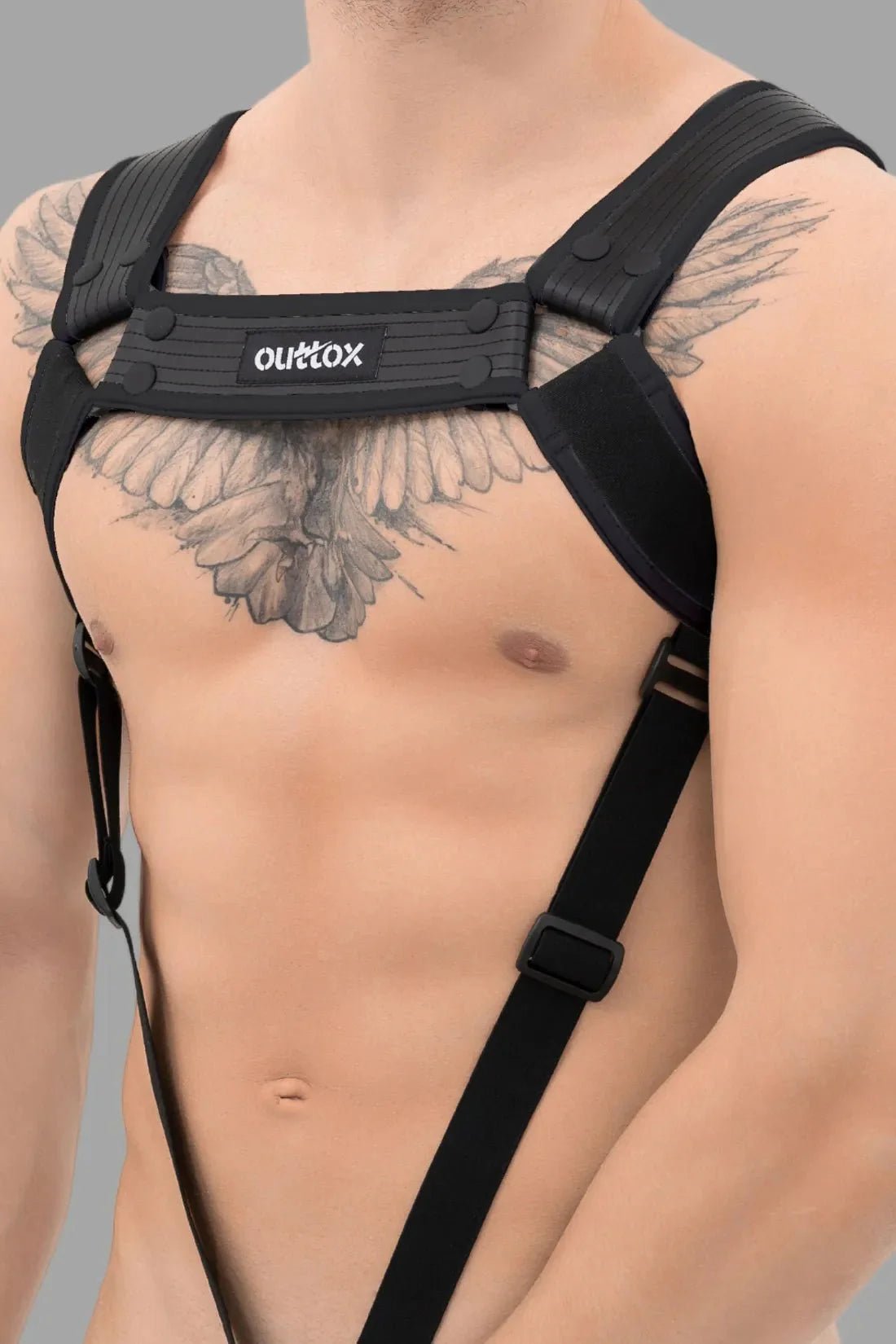 Outtox. Body Harness with Snaps. Black - XHR118 - Y5 - www.maskulo.berlin - Local store