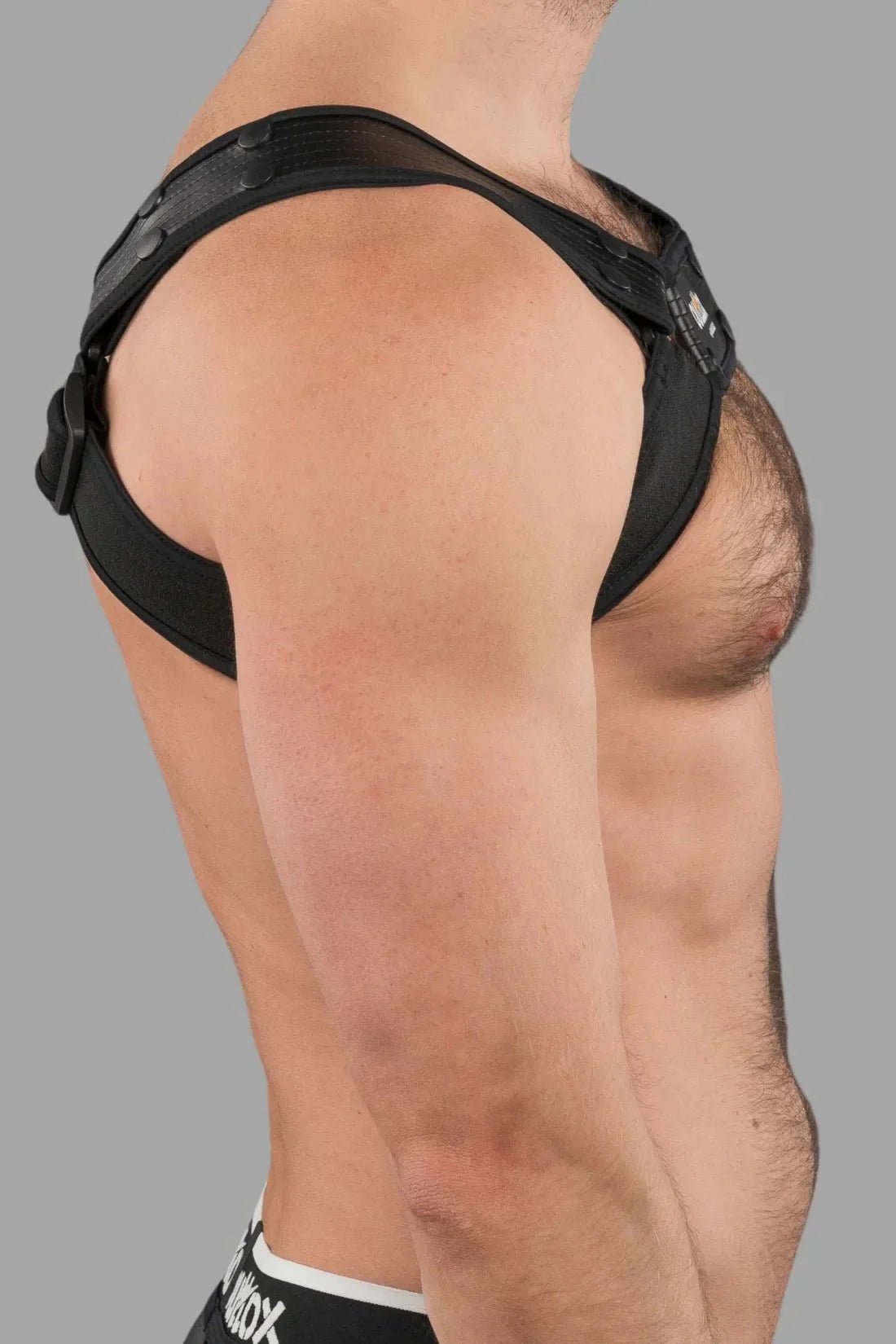 Outtox by Maskulo. Bulldog Harness with Snaps. Black - XHR119 - Y1 - www.maskulo.berlin - Local store