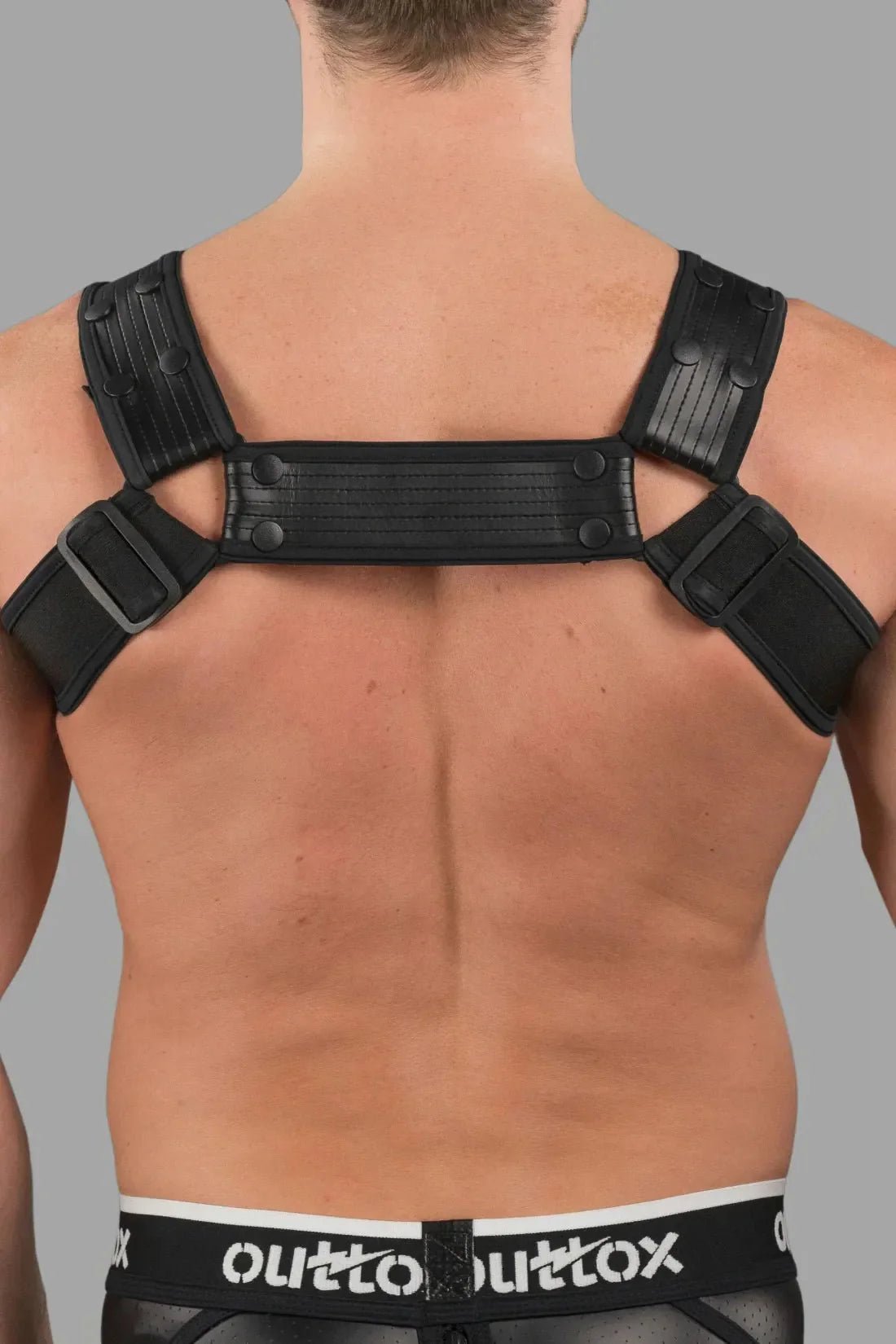 Outtox by Maskulo. Bulldog Harness with Snaps. Black - XHR119 - Y1 - www.maskulo.berlin - Local store