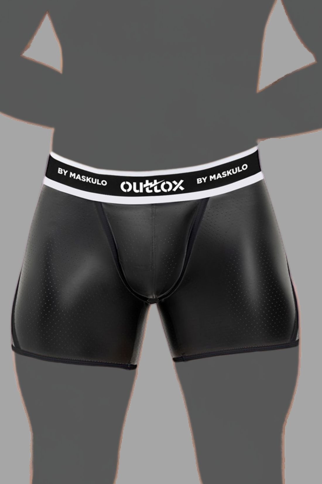 Outtox by Maskulo. Open Rear Shorts with Snap Codpiece. Black - XSH120 - Y1 - www.maskulo.berlin - Local store