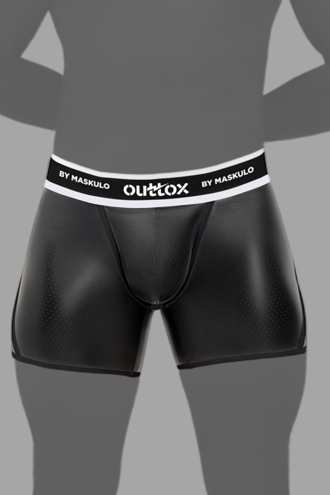 Outtox by Maskulo. Open Rear Shorts with Snap Codpiece. Black - XSH120 - Y1 - www.maskulo.berlin - Local store