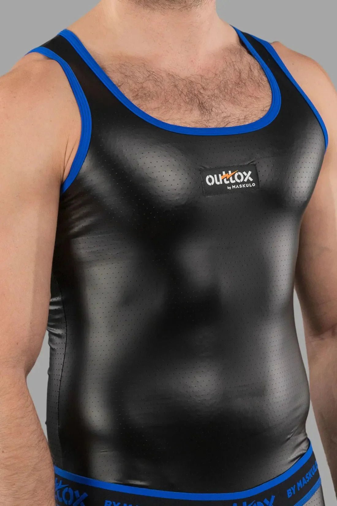 Outtox by Maskulo. Tank top. Black and Blue - XTP104 - Y1 - www.maskulo.berlin - Local store