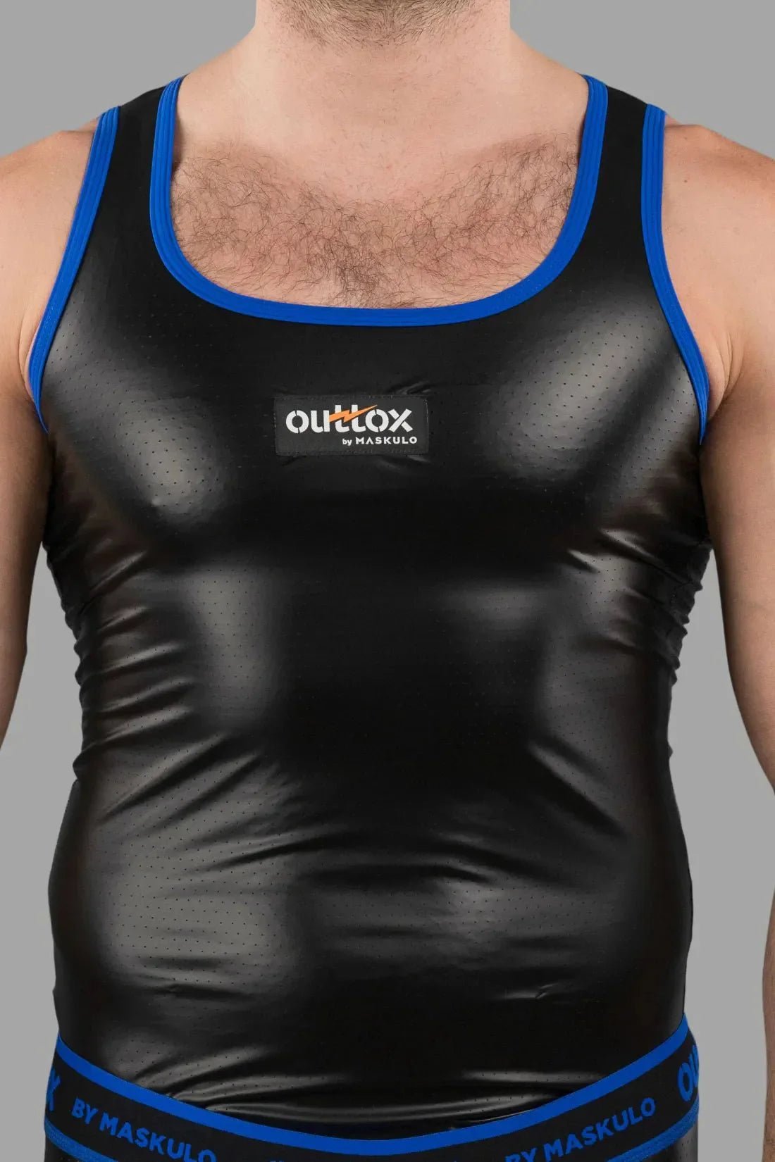 Outtox by Maskulo. Tank top. Black and Blue - XTP104 - Y1 - www.maskulo.berlin - Local store
